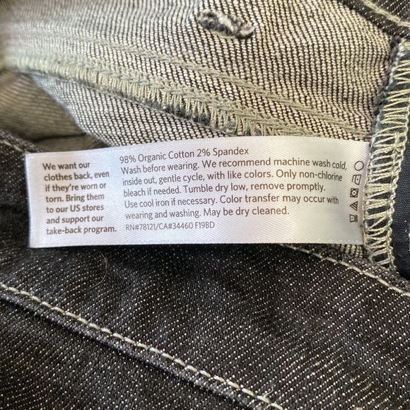 Eileen Fisher Black Wash Jeans Size 2 - Picture 5 of 6